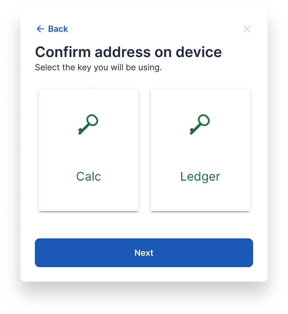 How do I confirm an address using my Coldcard?